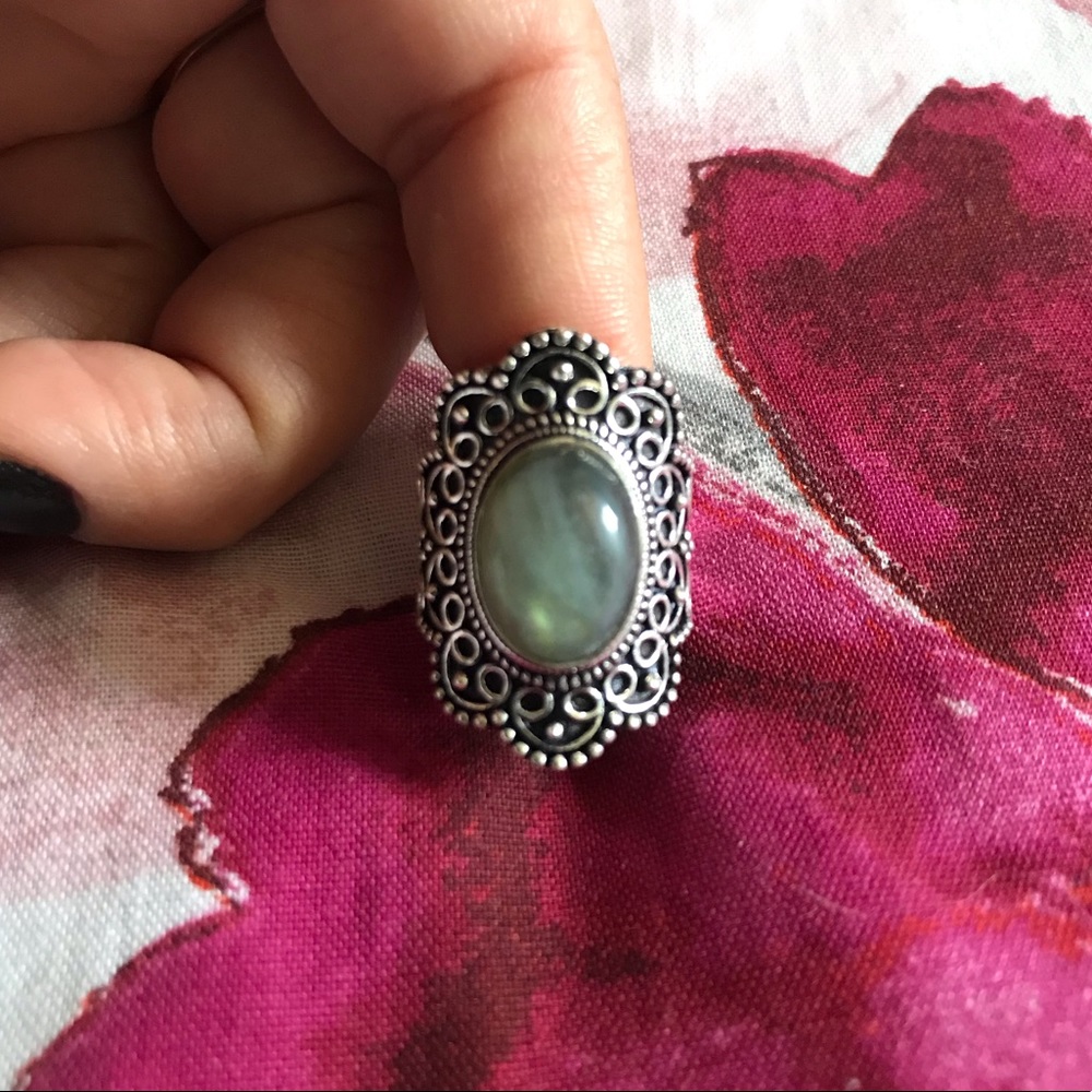 Artisan Genuine Labradorite 925 Silver Ring